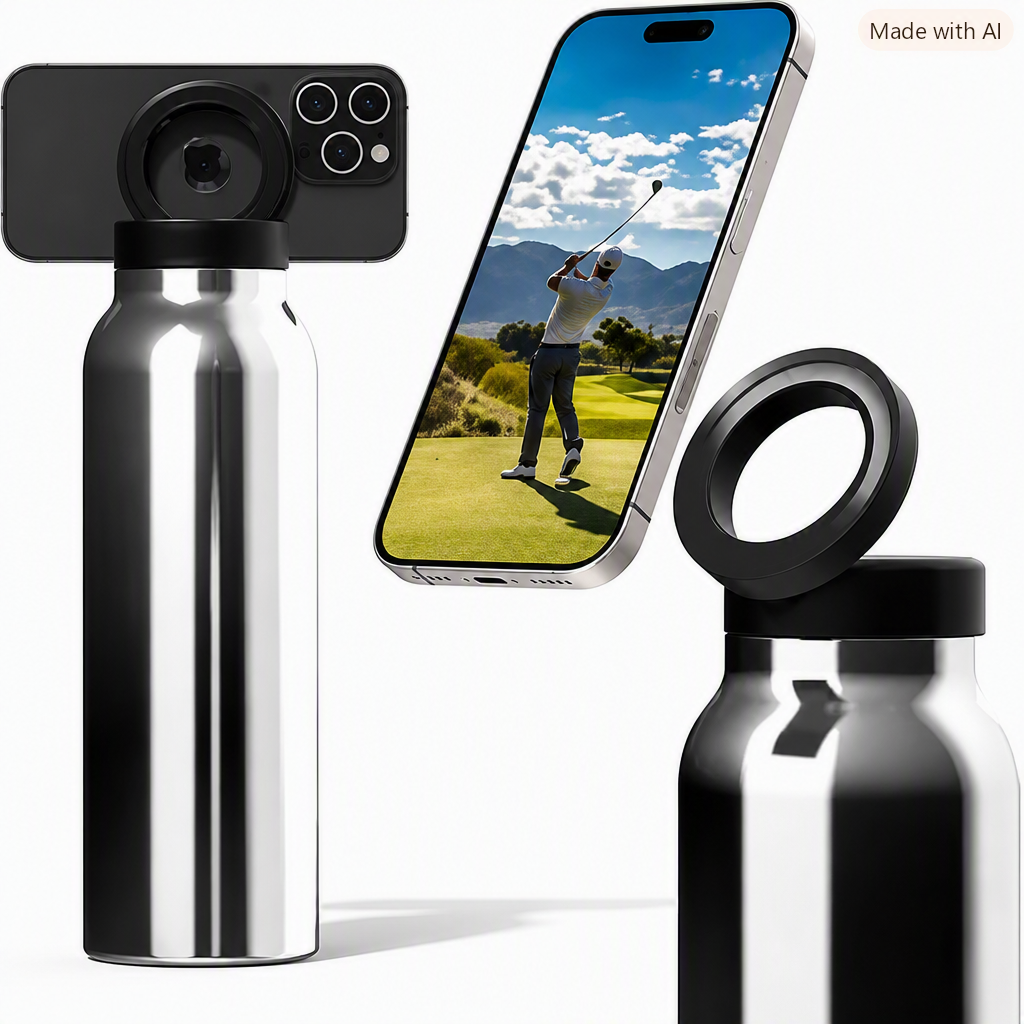 HydroMount Pro – Water Bottle with Built-In Magnetic Phone Mount | 24 oz
